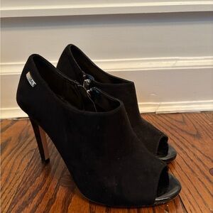Calvin Klein Black Peep-Toe Heels